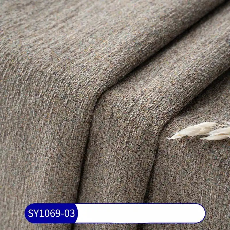 Tissu chenille à pois multicolores au mètre