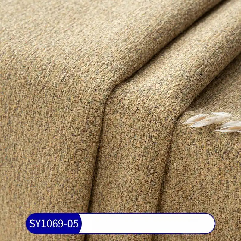 Tissu chenille à pois multicolores au mètre
