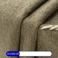 Tissu chenille à pois multicolores au mètre