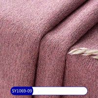 Tissu chenille à pois multicolores au mètre