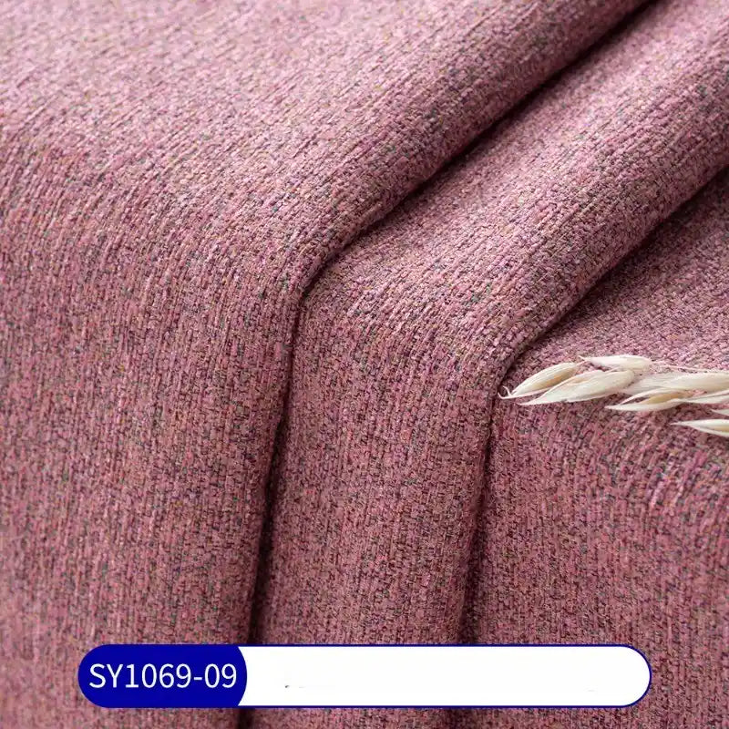 Tissu chenille à pois multicolores au mètre