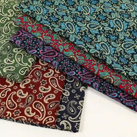 Velours côtelé coton à motifs cachemire au mètre