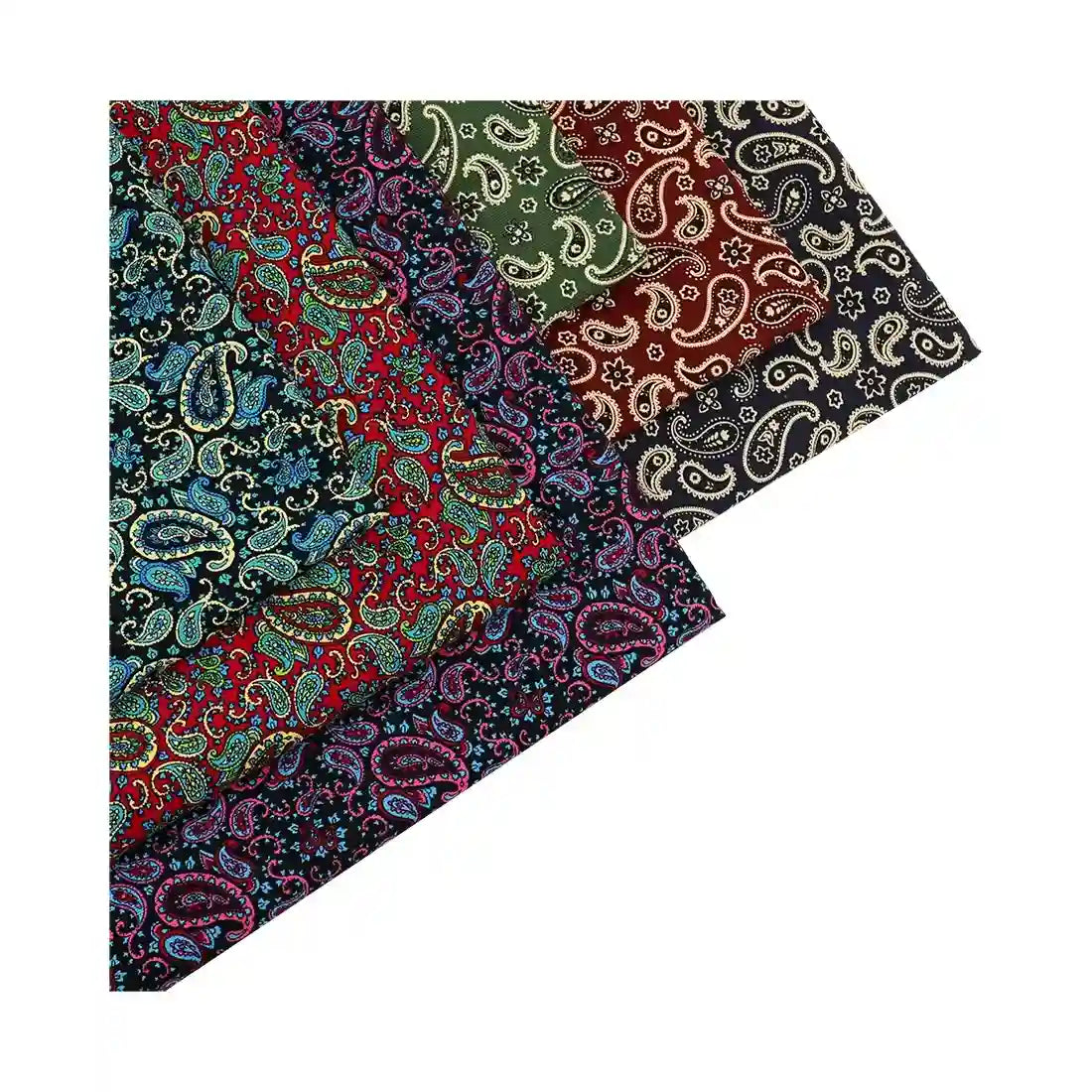 Velours côtelé coton à motifs cachemire au mètre