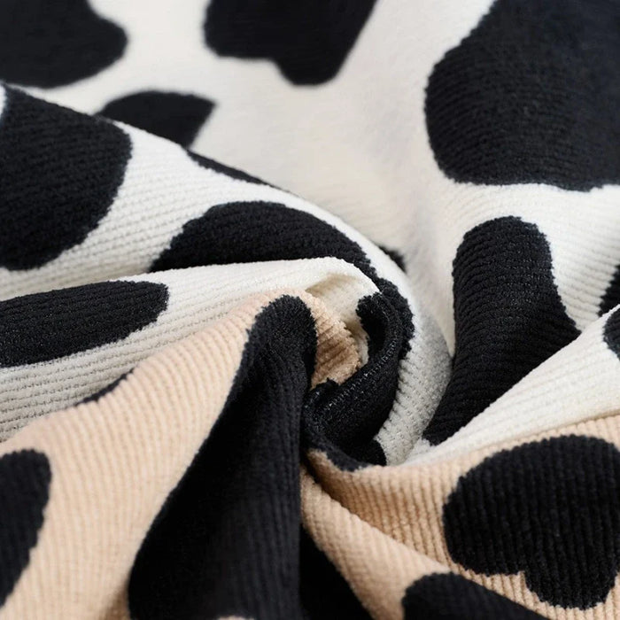 Velours côtelé imprimé vache au mètre