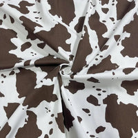 Tissu pour jean imprimé vache au mètre
