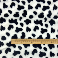 Tissu minky imprimé vache réversible au mètre