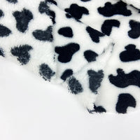 Tissu minky imprimé vache réversible au mètre