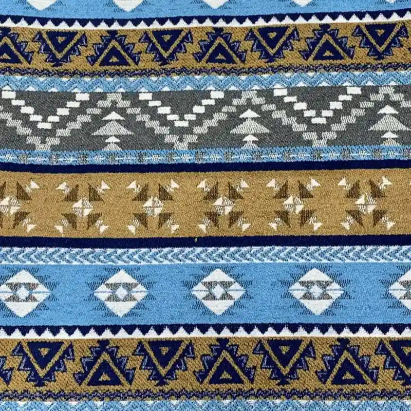 Tissu chenille tissé style ethnique au mètre
