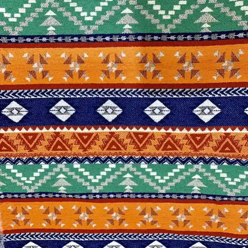 Tissu chenille tissé style ethnique au mètre