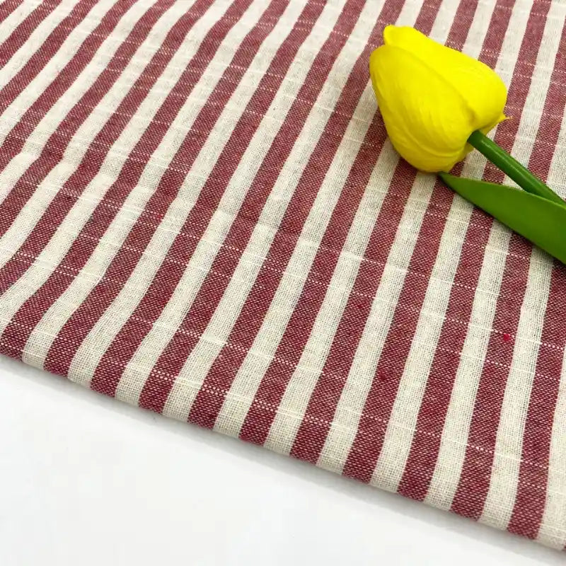 Tissu chambray coton à fines rayures au mètre