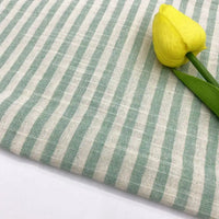 Tissu chambray coton à fines rayures au mètre