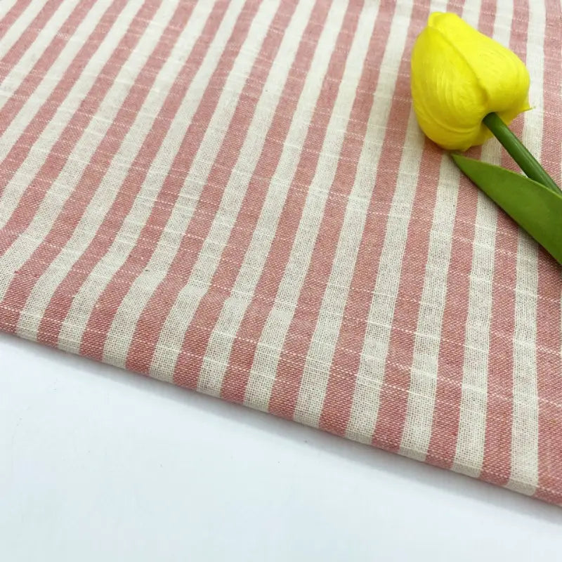 Tissu chambray coton à fines rayures au mètre