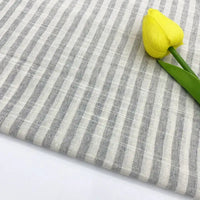 Tissu chambray coton à fines rayures au mètre