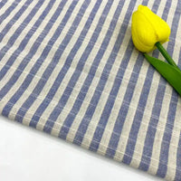 Tissu chambray coton à fines rayures au mètre
