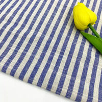 Tissu chambray coton à fines rayures au mètre