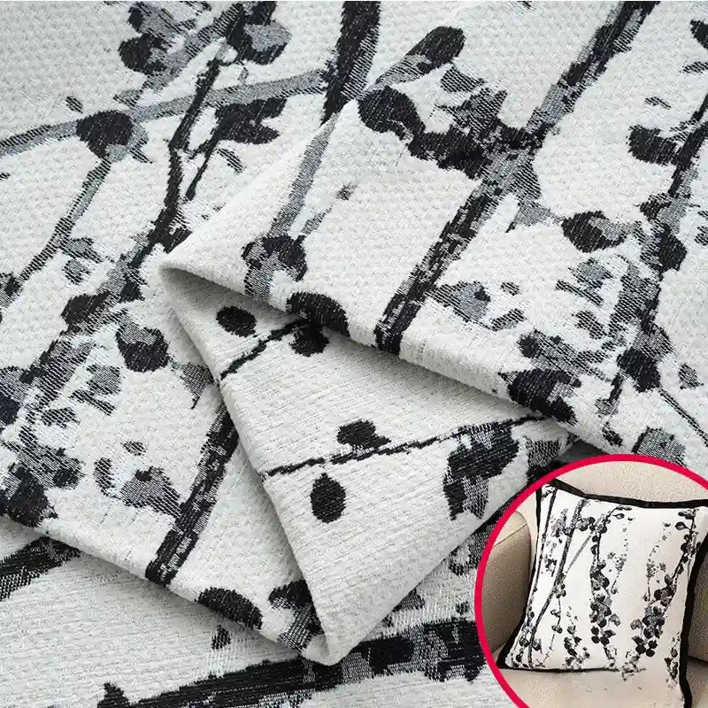 Tissu chenille occultant au mètre pour rideaux