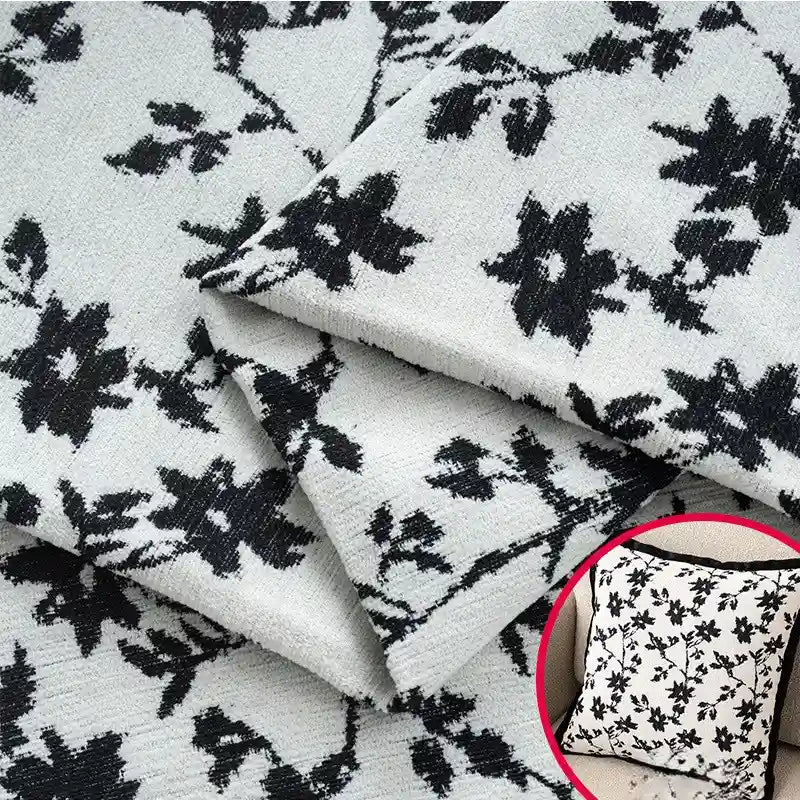 Tissu chenille occultant au mètre pour rideaux