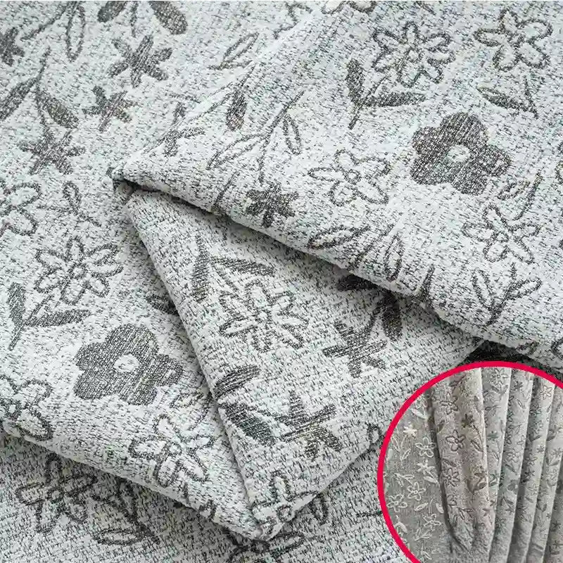 Tissu chenille occultant au mètre pour rideaux