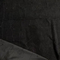 Velours côtelé brodé à motifs floraux géométriques au mètre