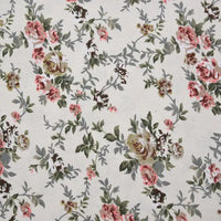 Tissu canvas à motif floral au mètre