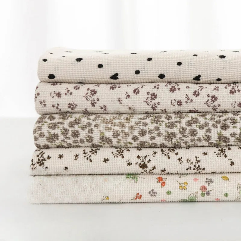 Tissu gaufré à fleurs au mètre