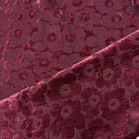 Tissu chenillé à motif floral au mètre