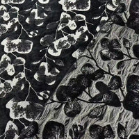 Tissu chenillé à motif floral au mètre