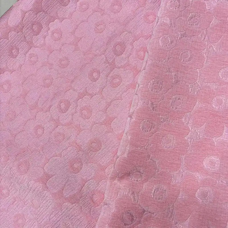 Tissu chenillé à motif floral au mètre