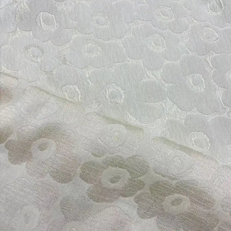Tissu chenillé à motif floral au mètre