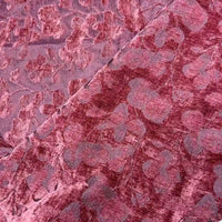 Tissu chenillé à motif floral au mètre