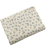 Tissu double gaze de coton à fleurs au mètre