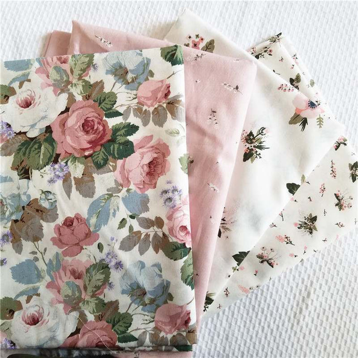 Tissu en coton à motifs floraux pour patchwork au mètre