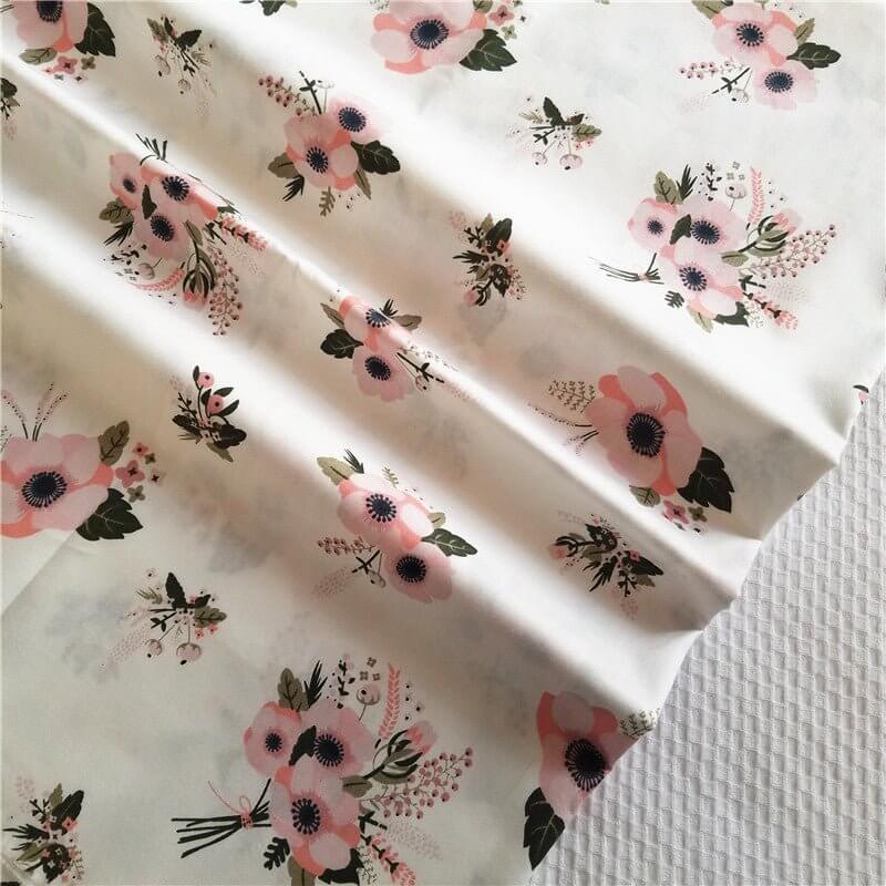Tissu en coton à motifs floraux pour patchwork au mètre