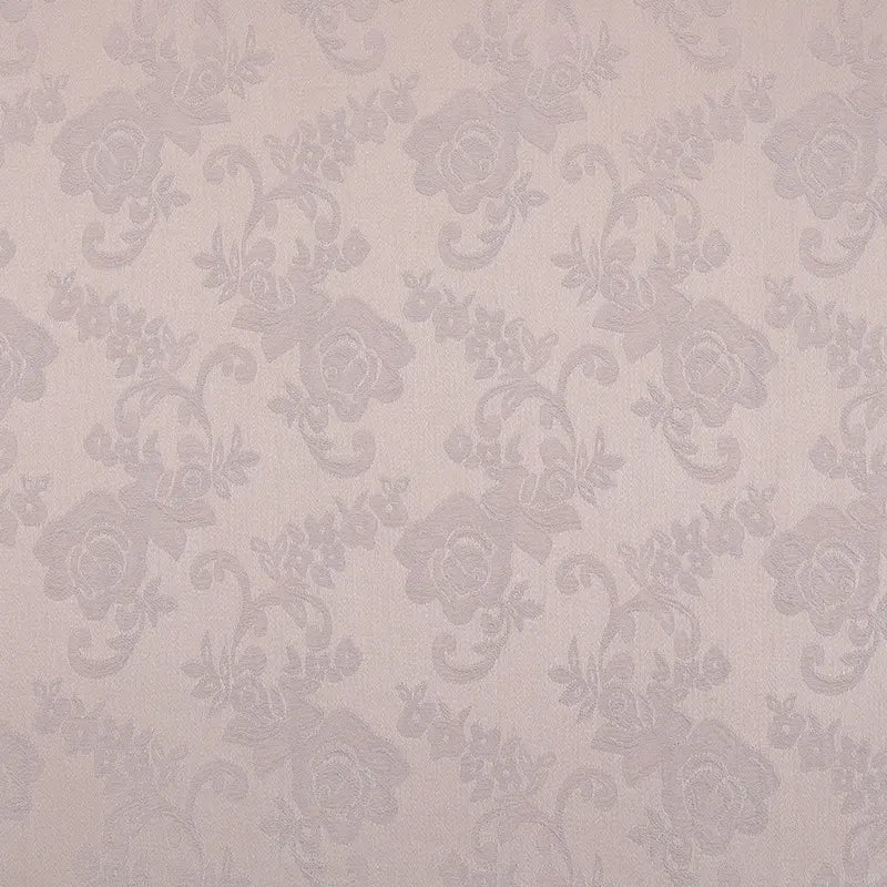 Damassé de coton à motif floral au mètre de Longan Craft France : tissu jacquard style chinoiserie, roses et feuilles tissées, motif répété sur toute la surface-idéal pour nappes damassées et projets élégants.