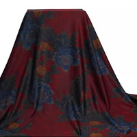 Ponte roma à motif floral au mètre