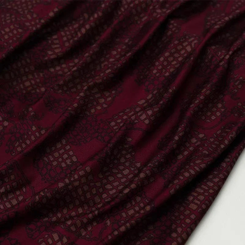 Ponte roma à motif floral au mètre