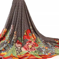 Ponte roma à motif floral au mètre