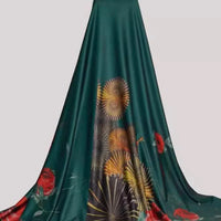 Ponte roma à motif floral au mètre