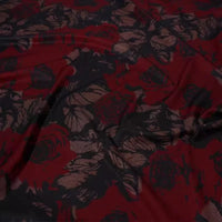 Ponte roma à motif floral au mètre