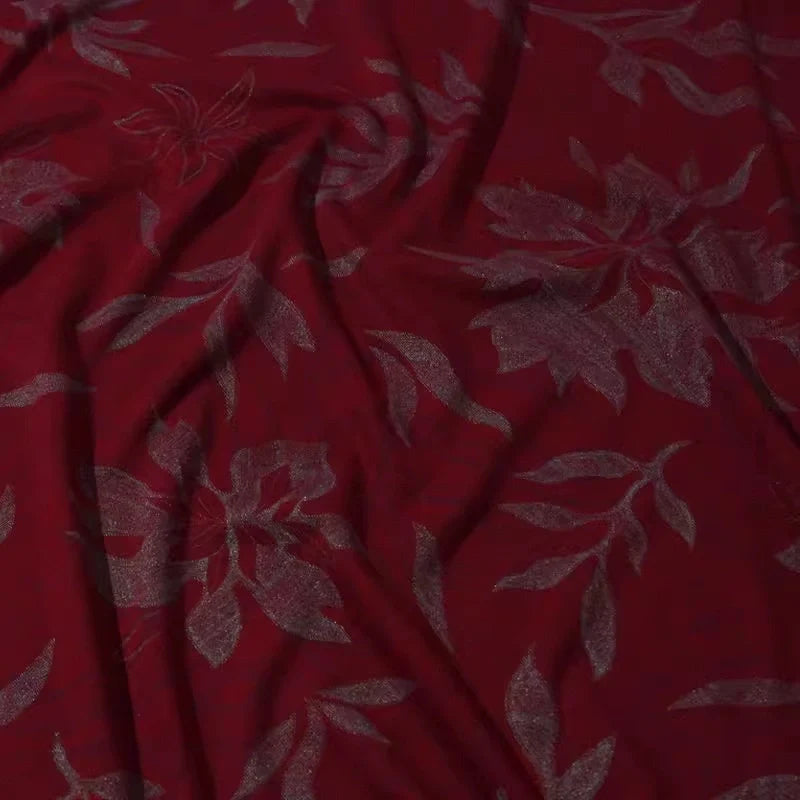 Ponte roma à motif floral au mètre