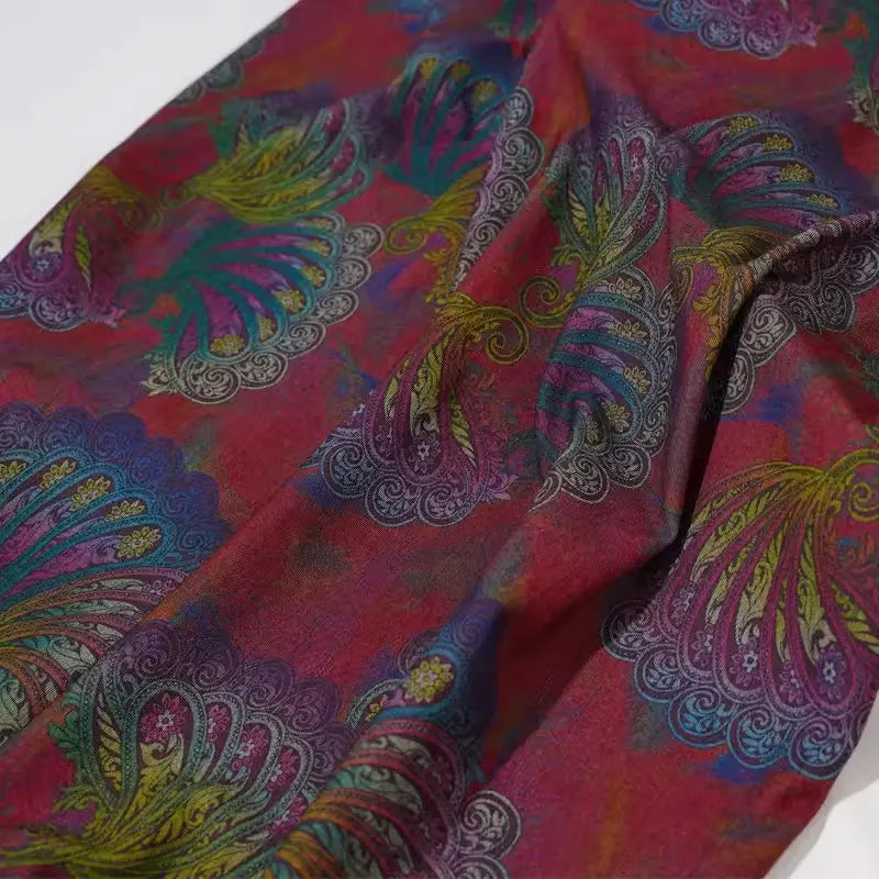 Ponte roma à motif floral au mètre