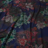 Ponte roma à motif floral au mètre