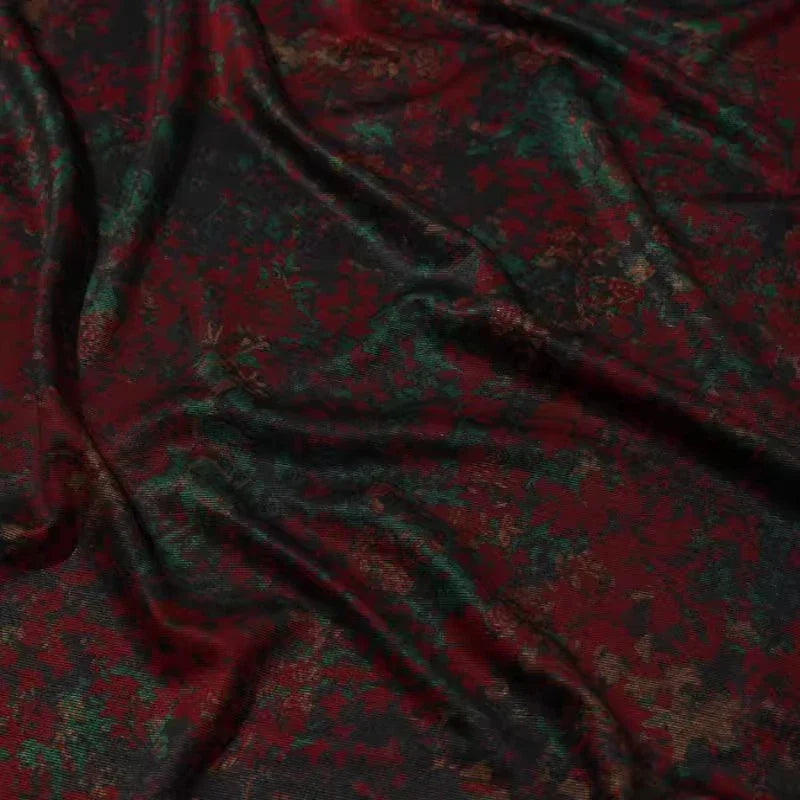 Ponte roma à motif floral au mètre