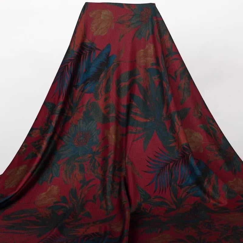 Ponte roma à motif floral au mètre