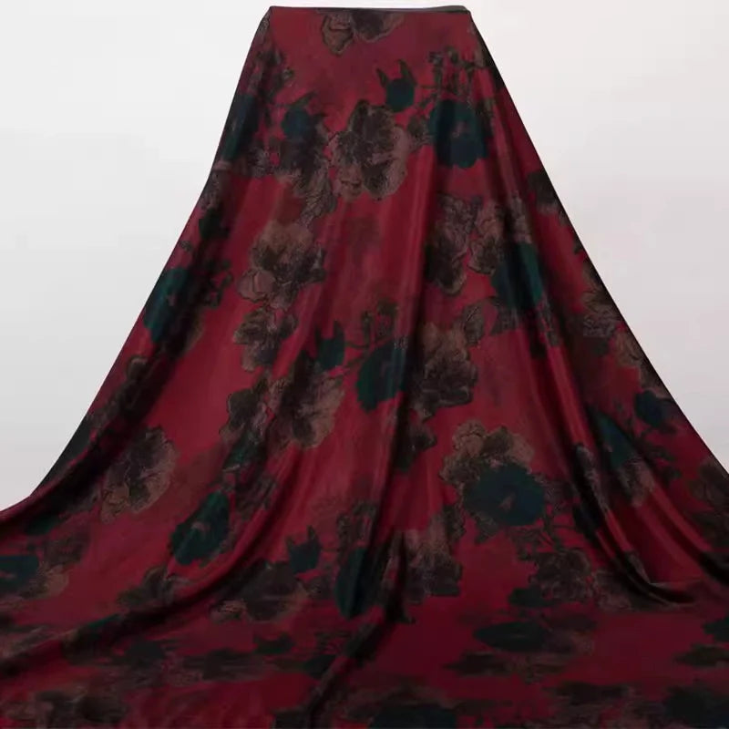 Ponte roma à motif floral au mètre