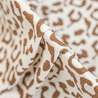 Maille côtelée imprimée au mètre | Jersey côtelé extensible