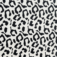 Maille côtelée imprimée au mètre | Jersey côtelé extensible