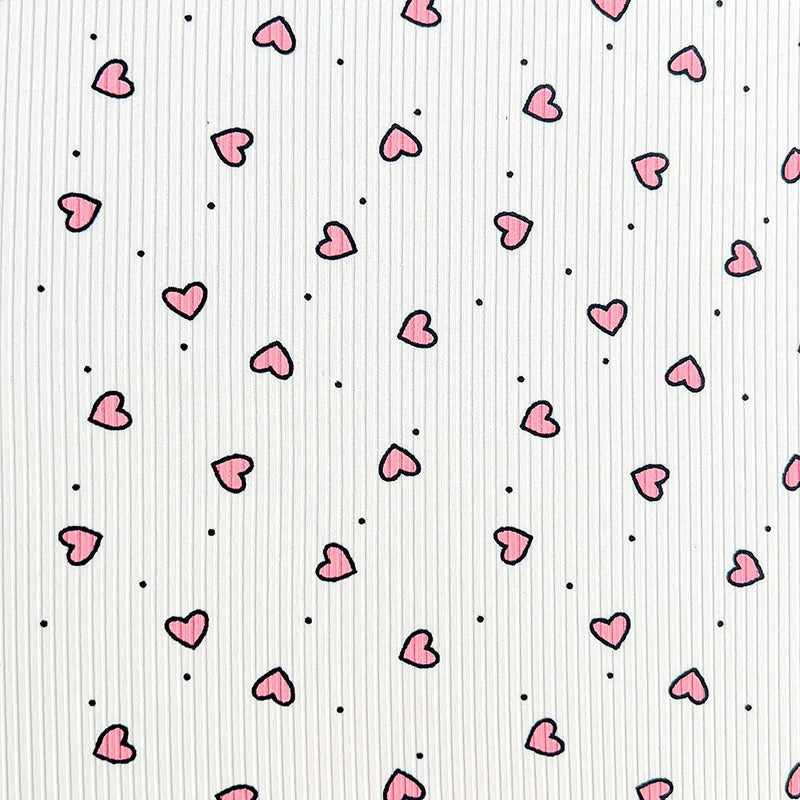 Maille côtelée imprimée au mètre | Jersey côtelé extensible