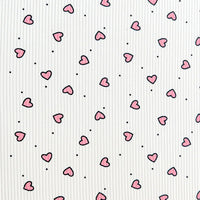 Maille côtelée imprimée au mètre | Jersey côtelé extensible