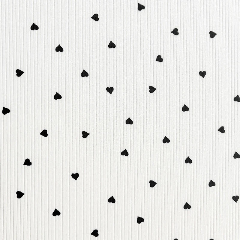 Maille côtelée imprimée au mètre | Jersey côtelé extensible